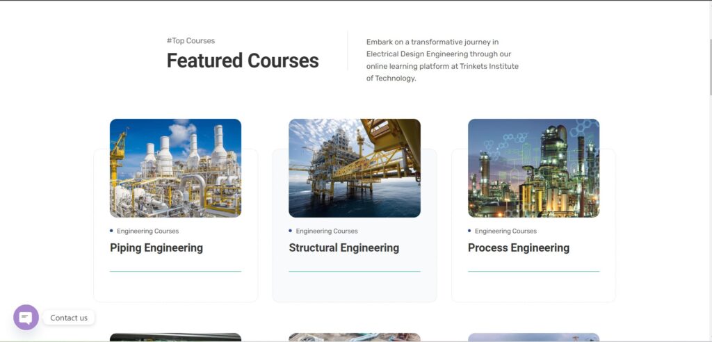 Courses Page